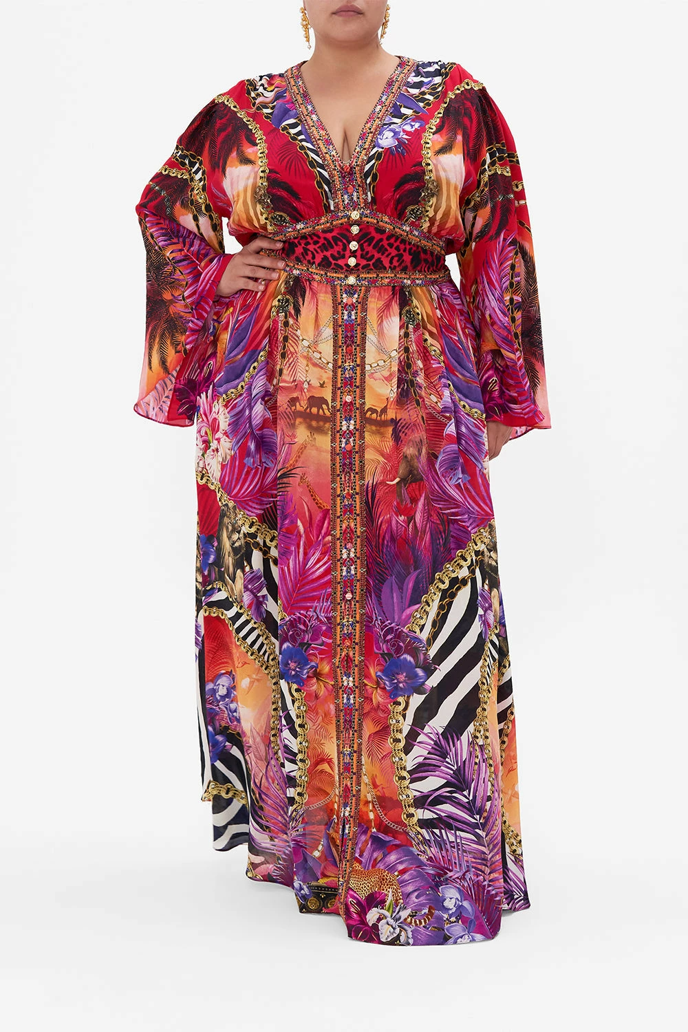 KIMONO SLEEVE DRESS WITH SHIRRING DETAIL WILD LOVING - Image 6