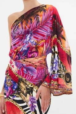 ONE SHOULDER JERSEY DRESS WILD LOVING 14 ONE SHOULDER JERSEY DRESS WILD LOVING -clothing shop CAMILLA 00022164 ONE SHOULDER JERSEY DRESS WILD LOVING 6