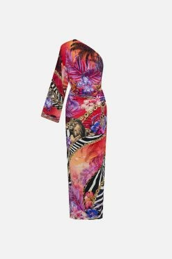 ONE SHOULDER JERSEY DRESS WILD LOVING 15 ONE SHOULDER JERSEY DRESS WILD LOVING -clothing shop CAMILLA 00022164 ONE SHOULDER JERSEY DRESS WILD LOVING GHOST 2