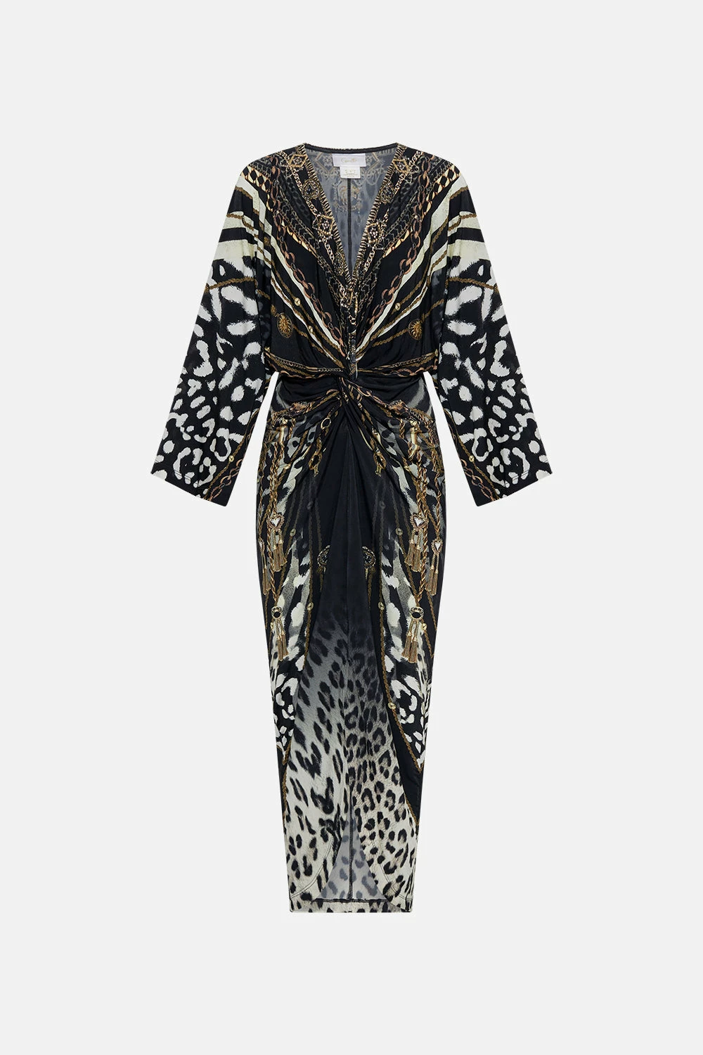 LONG SPLIT FRONT TWIST DRESS UNTAMED ROYALTY 3 LONG SPLIT FRONT TWIST DRESS UNTAMED ROYALTY - Image 3