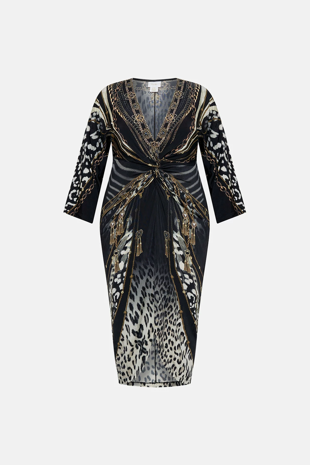 LONG SPLIT FRONT TWIST DRESS UNTAMED ROYALTY 11 LONG SPLIT FRONT TWIST DRESS UNTAMED ROYALTY - Image 11