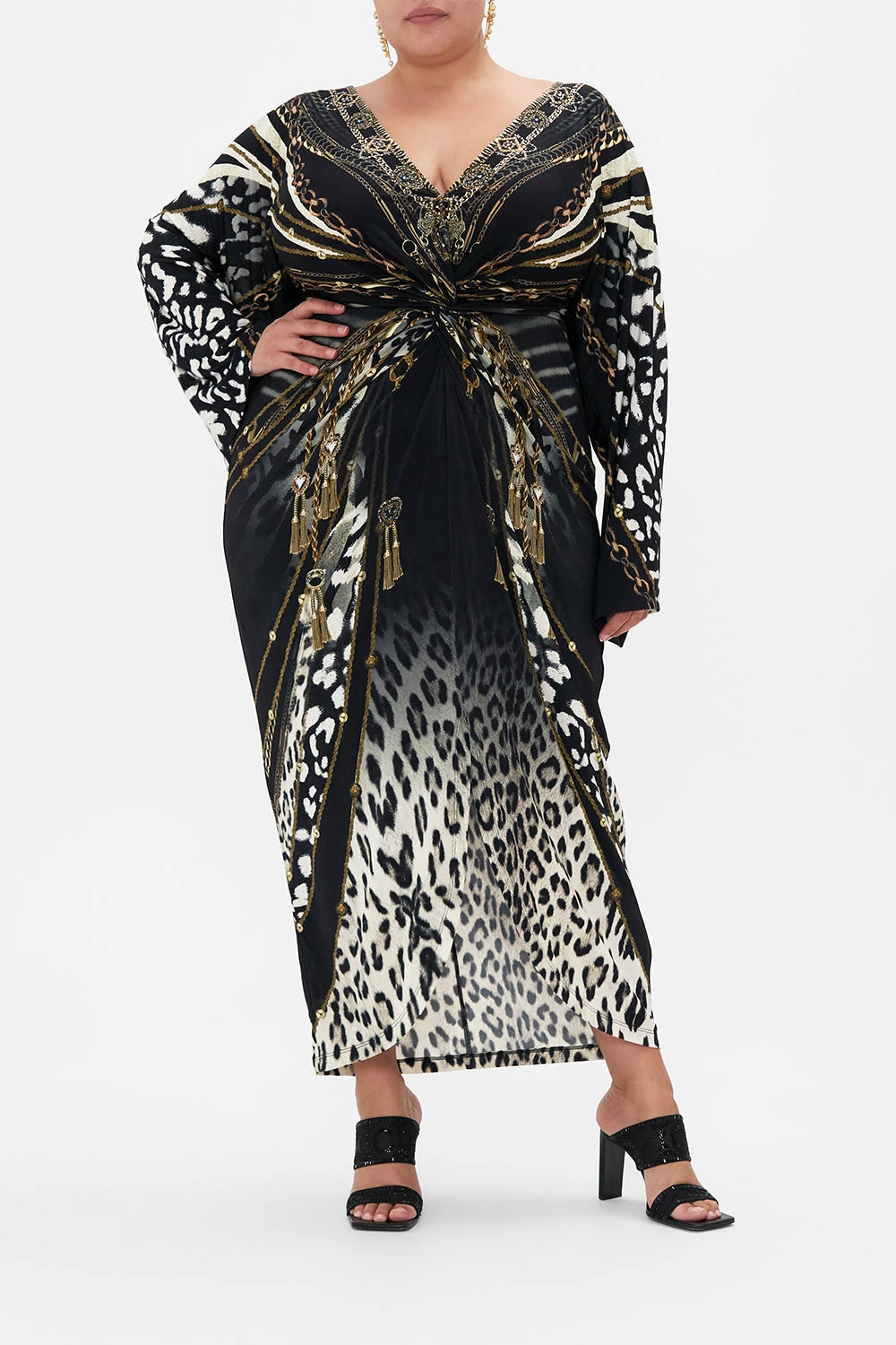 LONG SPLIT FRONT TWIST DRESS UNTAMED ROYALTY 13 LONG SPLIT FRONT TWIST DRESS UNTAMED ROYALTY - Image 13