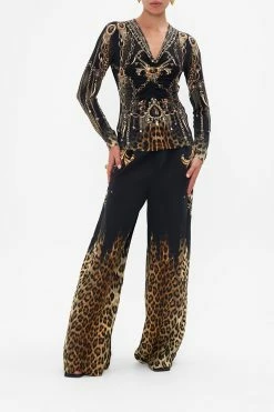 RUCHED LONG SLEEVE JERSEY TOP JUNGLE DREAMING