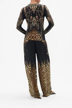 RUCHED LONG SLEEVE JERSEY TOP JUNGLE DREAMING -clothing shop CAMILLA 00022181 JUNGLE DREAMING RUCHED LONG SLEEVE JERSEY TOP 3