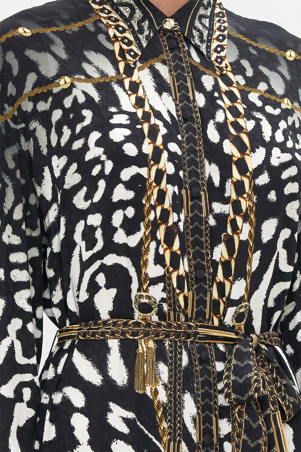 EYELET CUFF SHIRT DRESS UNTAMED ROYALTY 6 EYELET CUFF SHIRT DRESS UNTAMED ROYALTY - Image 6