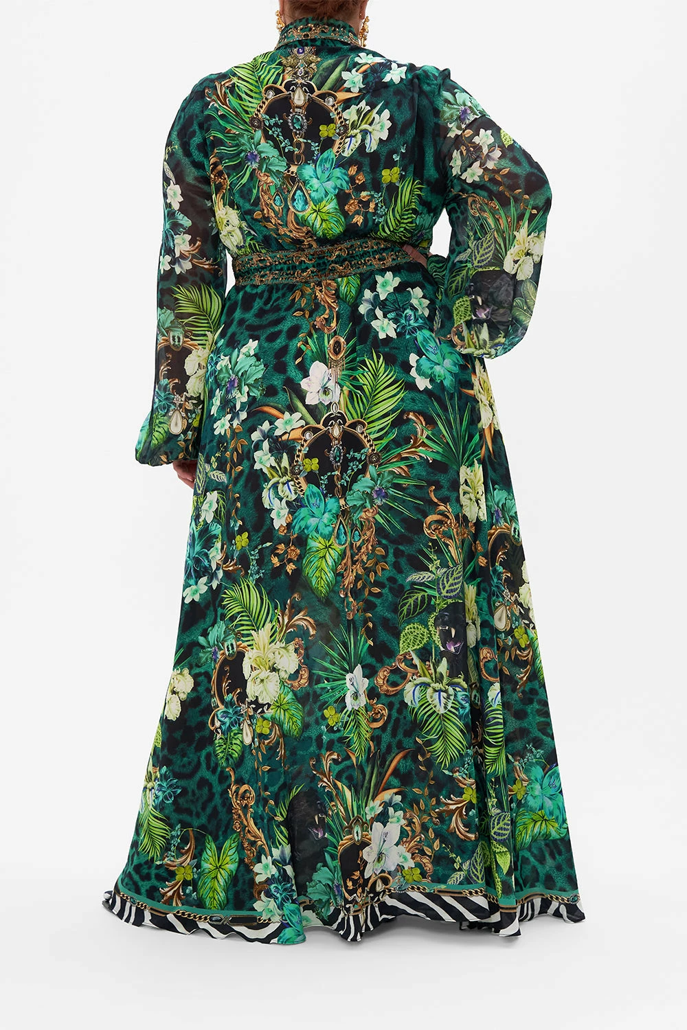 WAISTBAND LONG DRESS WITH COLLAR SING MY SONG - Image 9