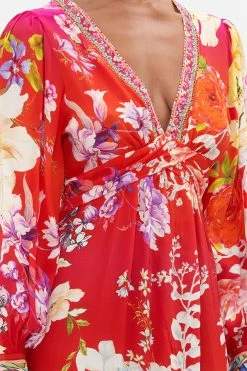 TWIST FRONT LONG DRESS KISS AND TELL -clothing shop CAMILLA 00022276 TWIST FRONT LONG DRESS KISS AND TELL 5