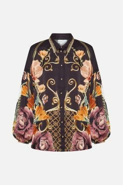 BALLOON SLEEVE SHIRT BLOUSE WAVE YOUR WAND -clothing shop CAMILLA 00022321 BALLOON SLEEVE SHIRT BLOUSE WAVE YOUR WAND GHOST