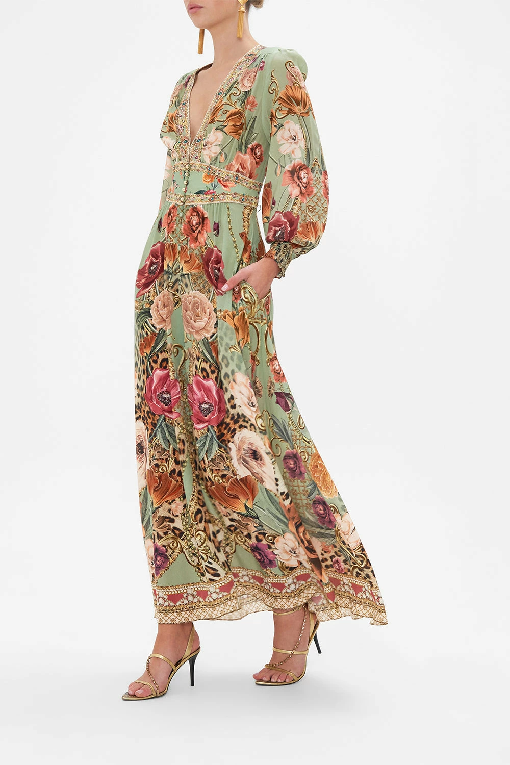 BUTTON DRESS WITH SHAPED WAISTBAND GROW AND GLOW - Image 4