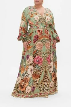 BUTTON DRESS WITH SHAPED WAISTBAND GROW AND GLOW -clothing shop CAMILLA 00022330 BUTTON DRESS WITH SHAPED WAISTBAND GROW AND GLOW MTL 1