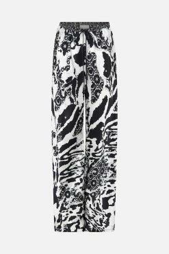 BIAS CUT DRAWSTRING PANT FELINE FANTASY 8 BIAS CUT DRAWSTRING PANT FELINE FANTASY -clothing shop CAMILLA 00022347 BIAS CUT DRAWSTRING PANT FELINE FANTASY GHOST