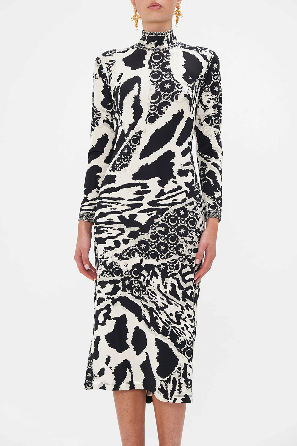 TURTLENECK JERSEY DRESS FELINE FANTASY 5 TURTLENECK JERSEY DRESS FELINE FANTASY - Image 5