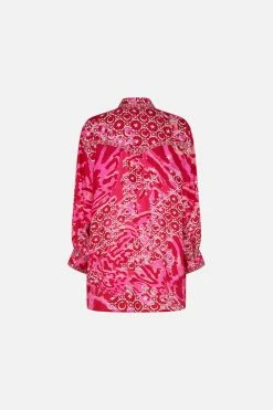 LONG LINE SHIRT WITH YOKE AND BUTTON DETAIL SONG OF SACRIFICE -clothing shop CAMILLA 00022353 LONGLINESHIRTWITHYOKEANDBUTTONDETAIL SONGOFSACRIFICE GHOST 2