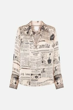 PYJAMA SHIRT FAME FEVER -clothing shop CAMILLA 00022410 PYJAMA SHIRT FAME FEVER GHOST