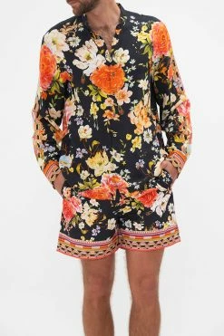 LONG SLEEVE MANDARIN COLLAR SHIRT SECRET HISTORY -clothing shop CAMILLA 00022497 LONG SLEEVE MANDARIN COLLAR SHIRT SECRET HISTORY 4