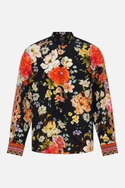 LONG SLEEVE MANDARIN COLLAR SHIRT SECRET HISTORY -clothing shop CAMILLA 00022497 LONG SLEEVE MANDARIN COLLAR SHIRT SECRET HISTORY GHOST