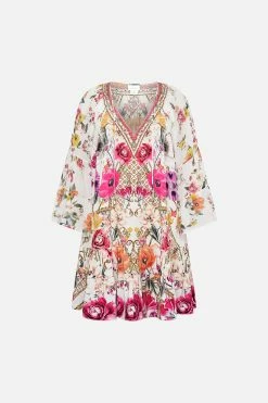 A-LINE GATHERED PANEL DRESS DESTINY CALLING -clothing shop CAMILLA 00022542 A LINE GATHERED PANEL DRESS DESTINY CALLING GHOST MTL 1