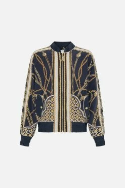 RELAXED BOMBER JACKET TETHER ME NOT -clothing shop CAMILLA 00022573 RELAXED BOMBER JACKET TETHER ME NOT GHOST 1