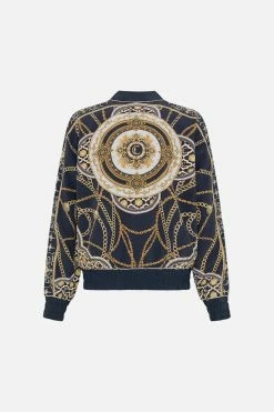 RELAXED BOMBER JACKET TETHER ME NOT -clothing shop CAMILLA 00022573 RELAXED BOMBER JACKET TETHER ME NOT GHOST 2