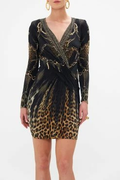 V-NECK CROSS FRONT DRESS JUNGLE DREAMING -clothing shop CAMILLA 00022575 V NECK CROSS FRONT DRESS JUNGLE DREAMING 4