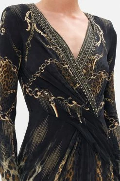 V-NECK CROSS FRONT DRESS JUNGLE DREAMING -clothing shop CAMILLA 00022575 V NECK CROSS FRONT DRESS JUNGLE DREAMING 5