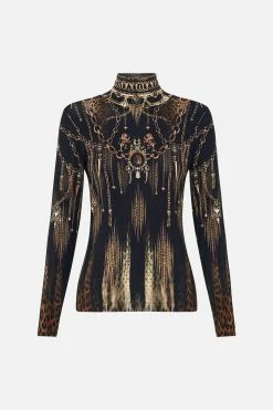 JERSEY TURTLENECK JUNGLE DREAMING -clothing shop CAMILLA 00022576 JERSEY TURTLENECK JUNGLE DREAMING GHOST