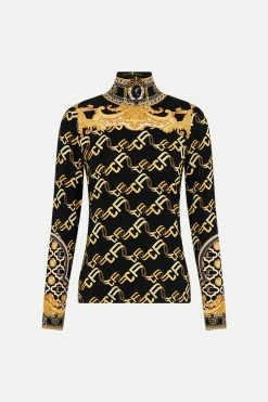 JERSEY TURTLENECK TETHER ME NOT -clothing shop CAMILLA 00022577 JERSEY TURTLENECK TETHER ME NOT GHOST 1