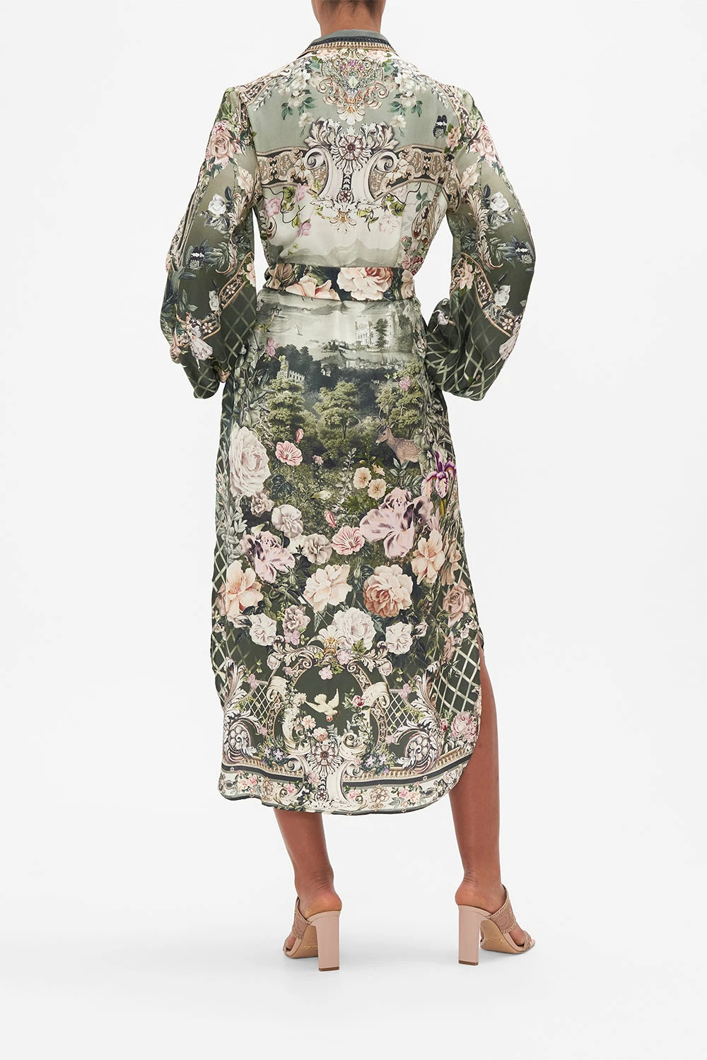 HIGH LOW MIDI SHIRT DRESS GARDEN OF GOOD FORTUNE - Image 2