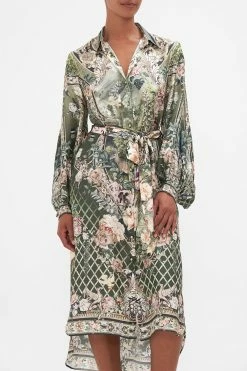 HIGH LOW MIDI SHIRT DRESS GARDEN OF GOOD FORTUNE -clothing shop CAMILLA 00022586 HIGH LOWITH MIDI SHIRT DRESS GARDEN OF GOOD FORTUNE 4 4dcca02d 1d4d 443f 99c1 e7bce0775776