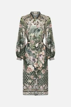 HIGH LOW MIDI SHIRT DRESS GARDEN OF GOOD FORTUNE -clothing shop CAMILLA 00022586 HIGH LOWITH MIDI SHIRT DRESS GARDEN OF GOOD FORTUNE GHOST 89922c23 8ca1 4fe1 8f2c 3b4a2f0609d3