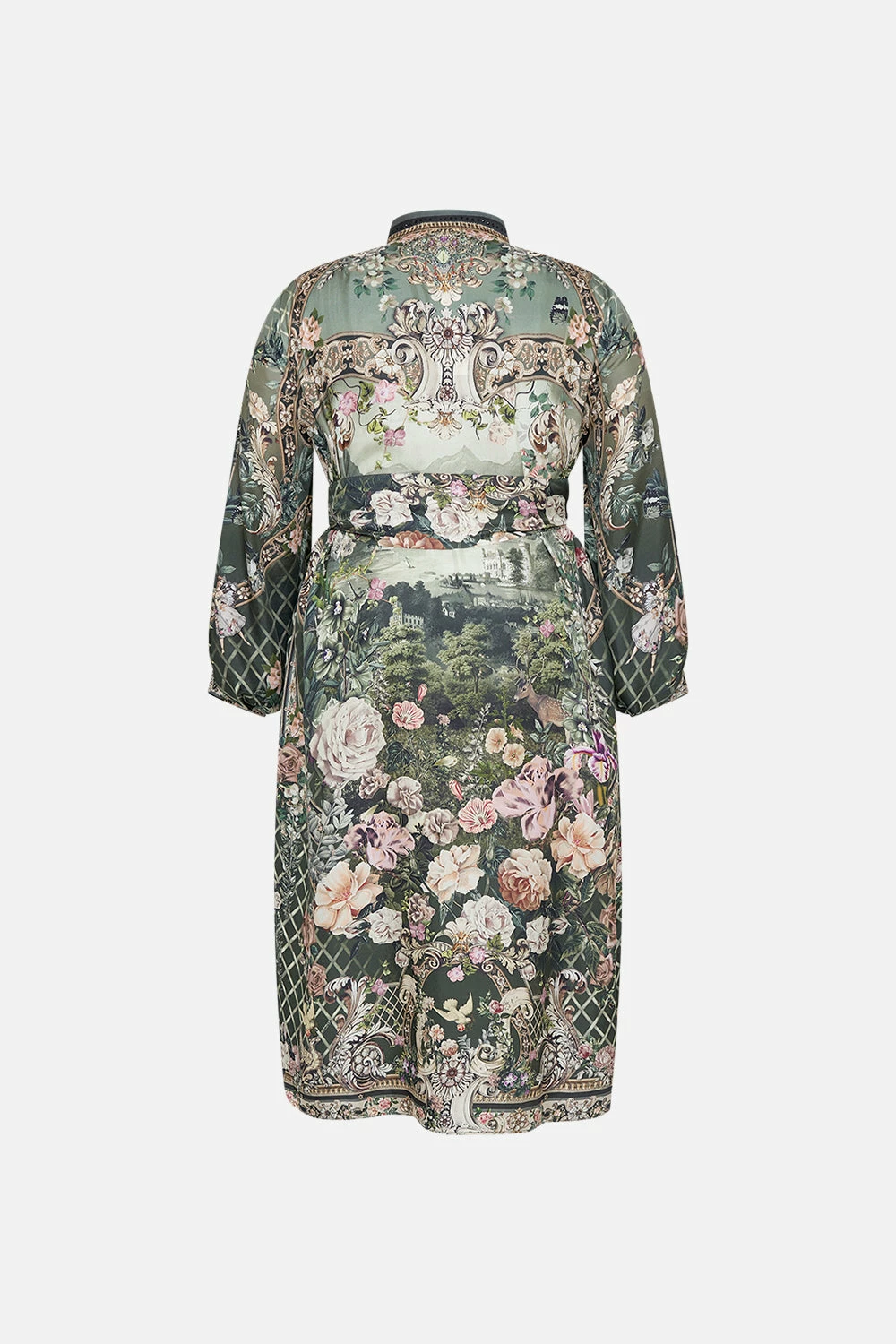 HIGH LOW MIDI SHIRT DRESS GARDEN OF GOOD FORTUNE - Image 11