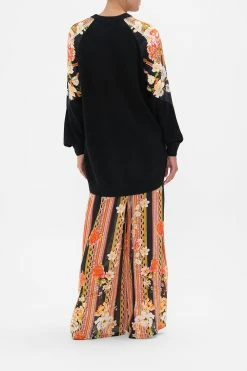 WOOL CASHMERE BLEND SPLICED SHOULDER JUMPER SECRET HISTORY -clothing shop CAMILLA 00022658 SILK SPLICED SHOULDER JUMPER SECRET HISTORY 3