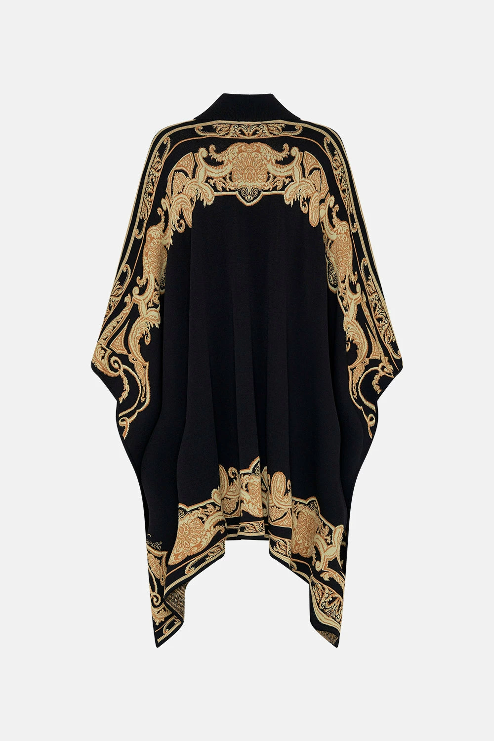 FUNNEL NECK DRAPE KNIT PONCHO TETHER ME NOT 7 FUNNEL NECK DRAPE KNIT PONCHO TETHER ME NOT - Image 7