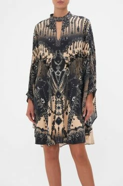 SHORT KAFTAN WITH HIGH NECK CURTAIN CALL CHAOS -clothing shop CAMILLA 00022688 SHORT KAFTAN WITH HIGH NECK CURTAIN CALL CHAOS 4