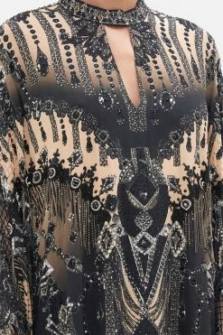 SHORT KAFTAN WITH HIGH NECK CURTAIN CALL CHAOS -clothing shop CAMILLA 00022688 SHORT KAFTAN WITH HIGH NECK CURTAIN CALL CHAOS 5