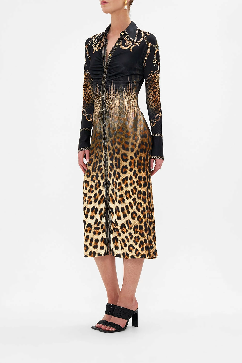 JERSEY MIDI SHIRT DRESS JUNGLE DREAMING 3 JERSEY MIDI SHIRT DRESS JUNGLE DREAMING - Image 3