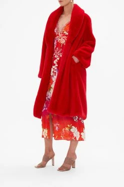 LONG TEDDY COAT KISS AND TELL -clothing shop CAMILLA 00022717 LONG TEDDY COAT KISS AND TELL 2