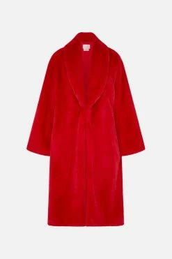 LONG TEDDY COAT KISS AND TELL -clothing shop CAMILLA 00022717 LONG TEDDY COAT KISS AND TELL GHOST 1