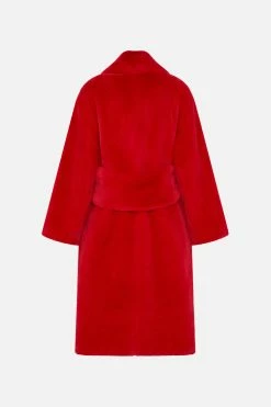 LONG TEDDY COAT KISS AND TELL -clothing shop CAMILLA 00022717 LONG TEDDY COAT KISS AND TELL GHOST 2