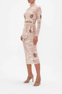 TURTLENECK MESH DRESS FAME FEVER -clothing shop CAMILLA 00022722 TURTLENECK JERSEY DRESS FAME FEVER 2