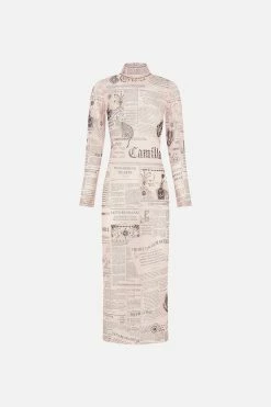 TURTLENECK MESH DRESS FAME FEVER -clothing shop CAMILLA 00022722 TURTLENECK JERSEY DRESS FAME FEVER GHOST 1 7b1a75dc c1af 4052 8696 314861e67a81