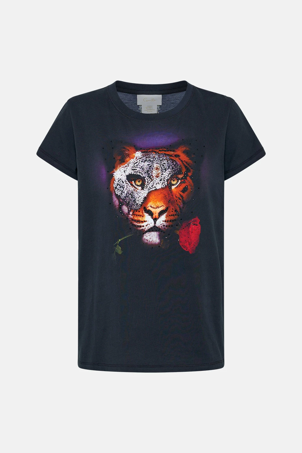 ORGANIC COTTON SLIM FIT TEE - BLACK MOONLIGHT MELODIES 3 ORGANIC COTTON SLIM FIT TEE - BLACK MOONLIGHT MELODIES - Image 3