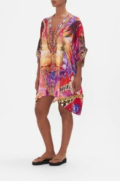 SHORT LACE UP KAFTAN WILD LOVING -clothing shop CAMILLA 00022795 SHORT LACE UP KAFTAN WILD LOVING 2