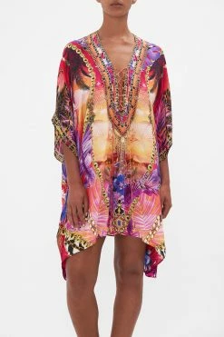 SHORT LACE UP KAFTAN WILD LOVING -clothing shop CAMILLA 00022795 SHORT LACE UP KAFTAN WILD LOVING 4