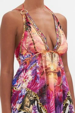 SHORT FLARED DRESS WITH HARDWARE WILD LOVING -clothing shop CAMILLA 00022798 SHORT FLARED DRESS WITH HARDWARE WILD LOVING 5