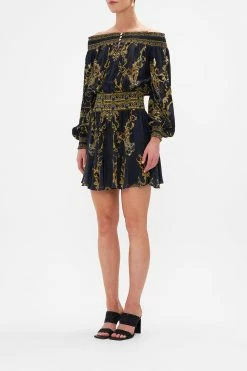 OFF SHOULDER SHORT DRESS MOONLIGHT MELODIES -clothing shop CAMILLA 00022863 OFF SHOULDER SHORT DRESS MOONLIGHT MELODIES 2