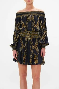 OFF SHOULDER SHORT DRESS MOONLIGHT MELODIES -clothing shop CAMILLA 00022863 OFF SHOULDER SHORT DRESS MOONLIGHT MELODIES 4