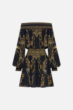 OFF SHOULDER SHORT DRESS MOONLIGHT MELODIES -clothing shop CAMILLA 00022863 OFF SHOULDER SHORT DRESS MOONLIGHT MELODIES GHOST 2