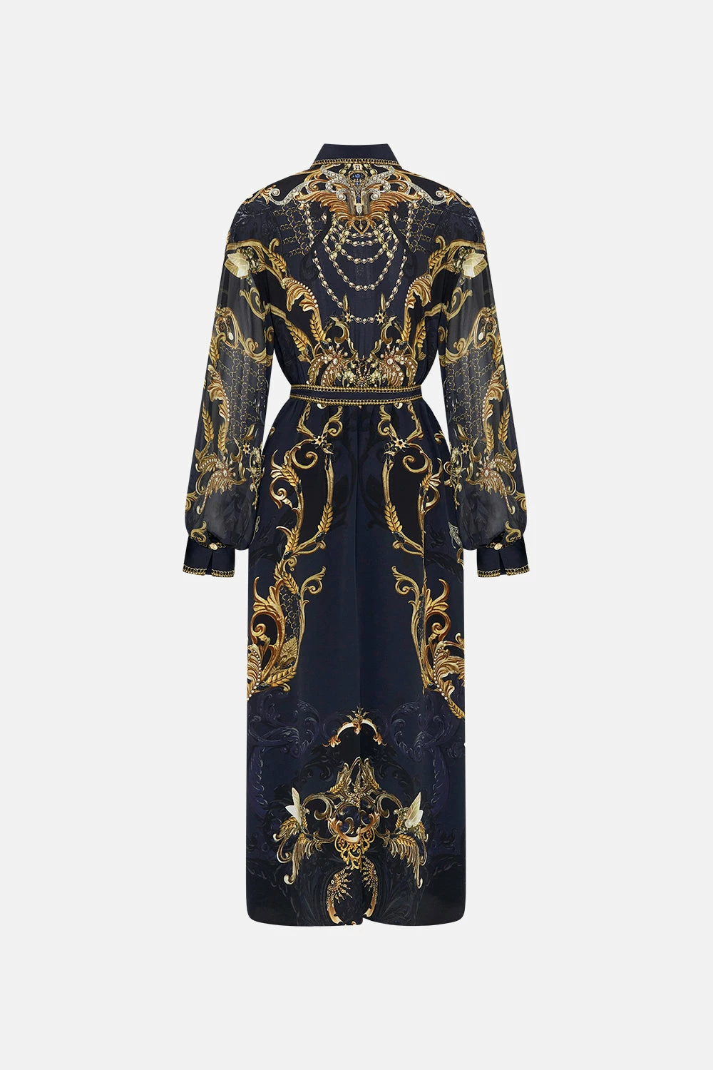 BUTTON DOWN BLOUSON SLEEVE DRESS MOONLIGHT MELODIES - Image 7