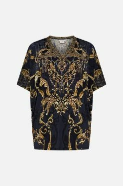 BAT SLEEVE DRESS MOONLIGHT MELODIES -clothing shop CAMILLA 00022867 BAT SLEEVE DRESS MOONLIGHT MELODIES GHOST MTL 1